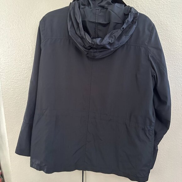 JM Collection Black Women's Jacket with Hide away hood Size Medium - Picture 5 of 7